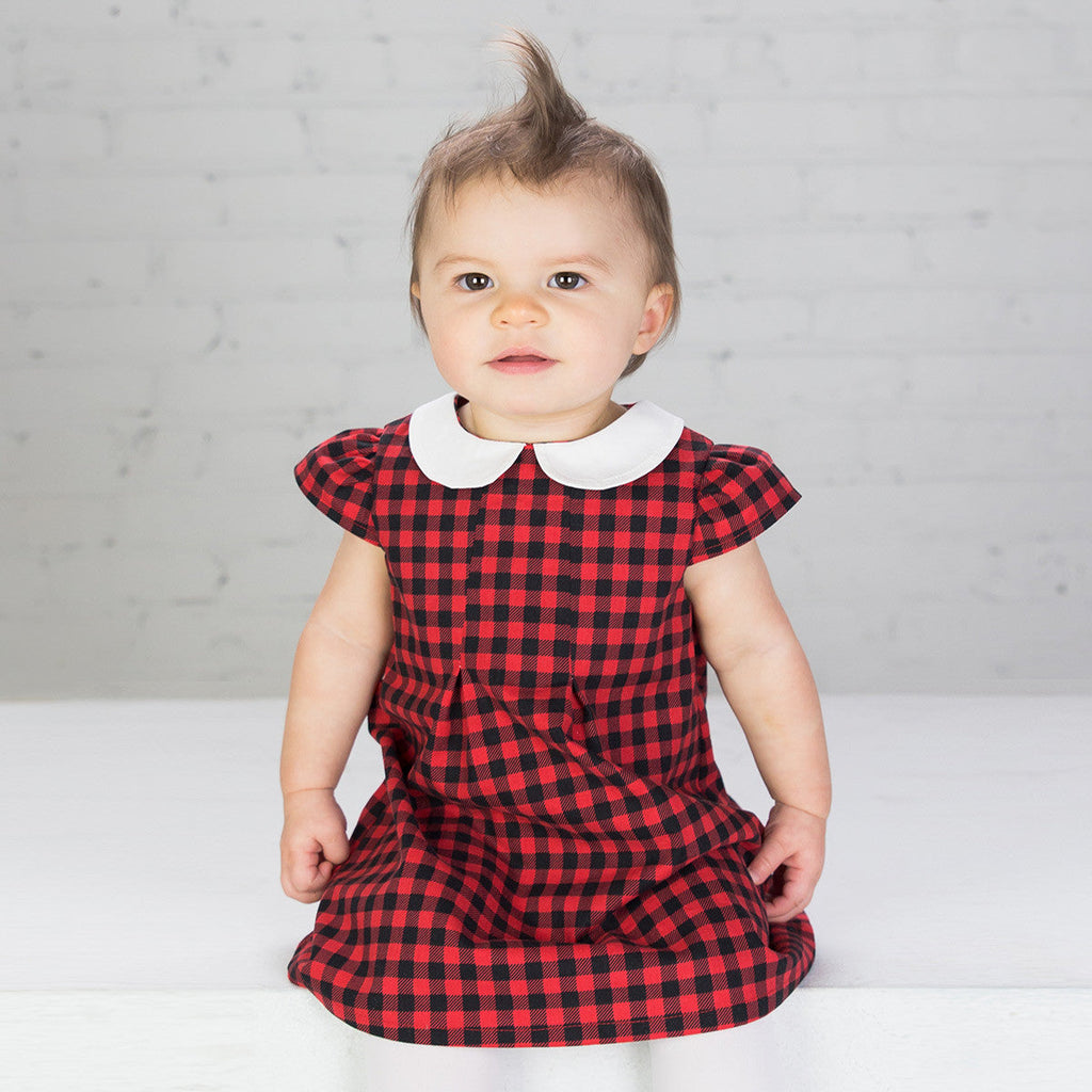 Buffalo Plaid Peter Pan Collar Dress main image 0