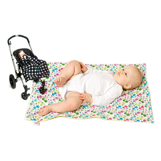 Mod Circles Blue Lap Blankie - ORGANIC