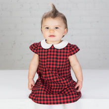 Buffalo Plaid Peter Pan Collar Dress - Small Potatoes - 2