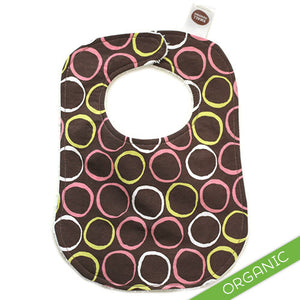 Mod Circles Pink Bib - ORGANIC - Small Potatoes