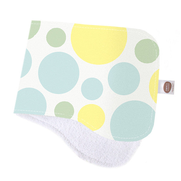 Giggle Dots Aqua Burp Cloth - Small Potatoes - 1