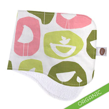 Mod Birds Pink Burp Cloth - ORGANIC - Small Potatoes - 1