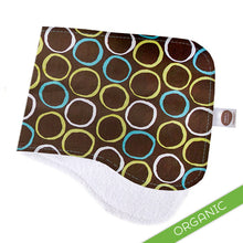 Mod Circles Blue Burp Cloth - ORGANIC - Small Potatoes - 1