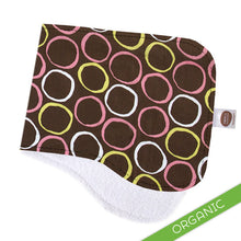 Mod Circles Pink Burp Cloth - ORGANIC - Small Potatoes - 1