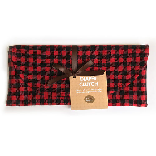 Buffalo Plaid Diaper Clutch