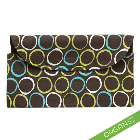 Mod Circles Blue Diaper Clutch - ORGANIC - Small Potatoes - 1