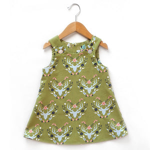 Antler Meadow Green Dress