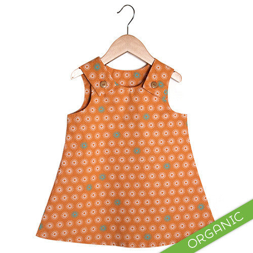 Starbust Orange Dress - ORGANIC - Small Potatoes - 1