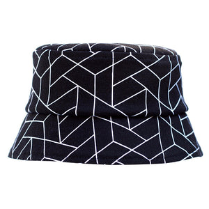 Black Geometric Hat