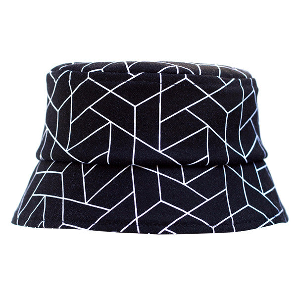 Black Geometric Hat - Ready to Ship