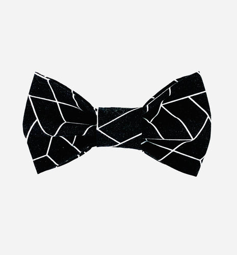 Black Geometric Bow Tie