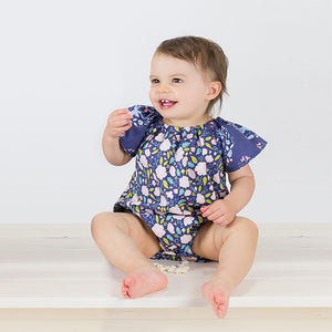 Antler Meadow Navy Bubble Romper