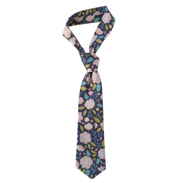 Antler Floral Navy Tie